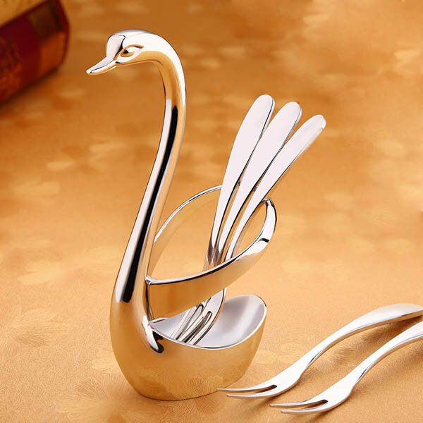 JK Korea 304 steel creative fruit fork set (J0007)