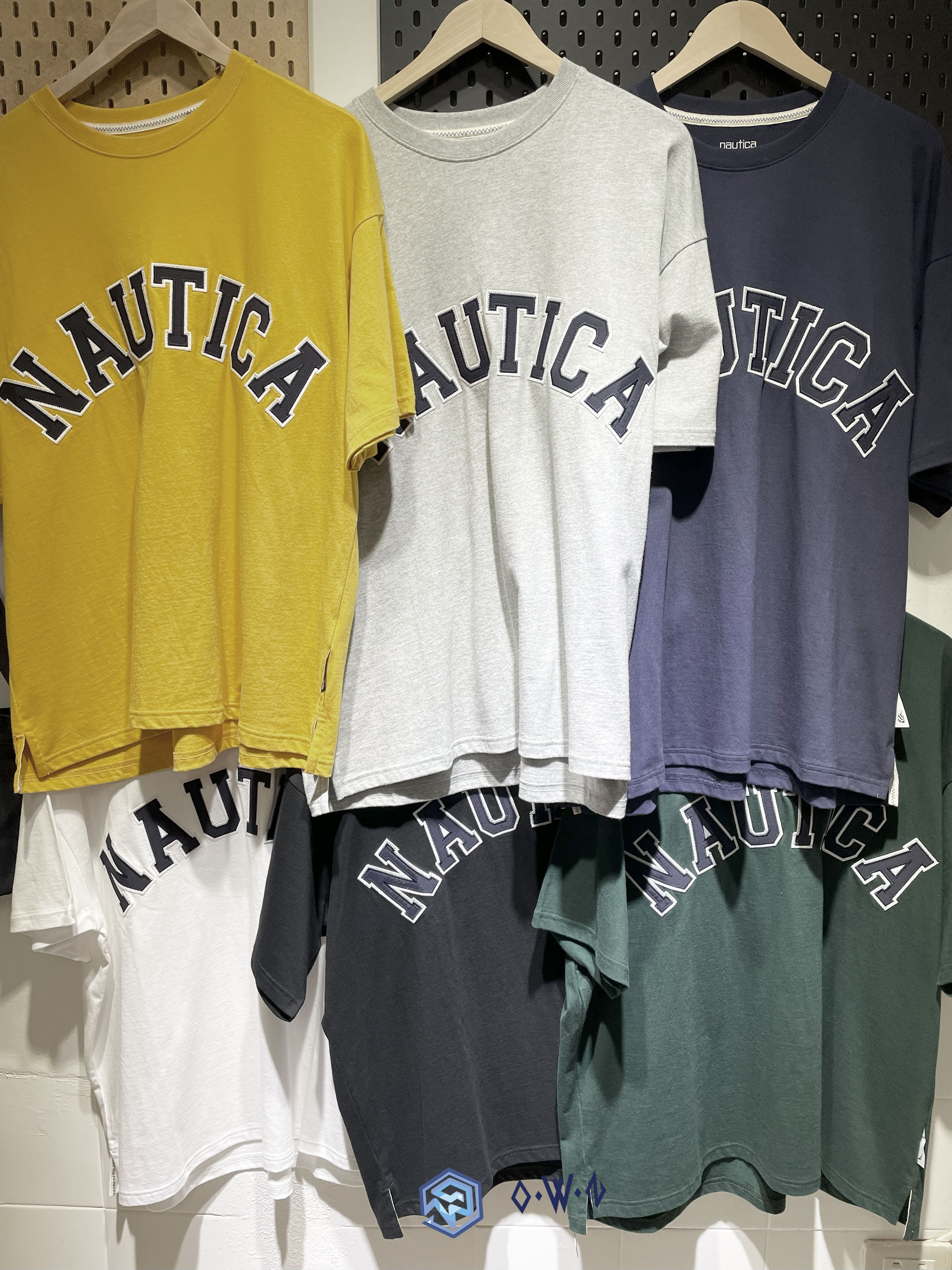 【OWN】NAUTICA 經典 刺繡大LOGO Oversize 落肩 男女同款 韓國線 🇰🇷  黑色 藍色 白色 綠色 黃色 灰色