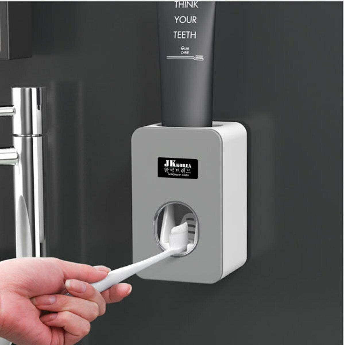 韓國JK 全自動擠牙膏器套裝壁掛免打孔牙膏牙刷置物架牙膏架懶人擠壓神器 J0091