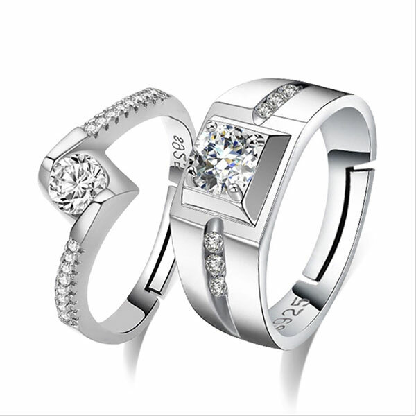 韓國JK 心形情侶對戒 活口指環 大小可自調 J0097