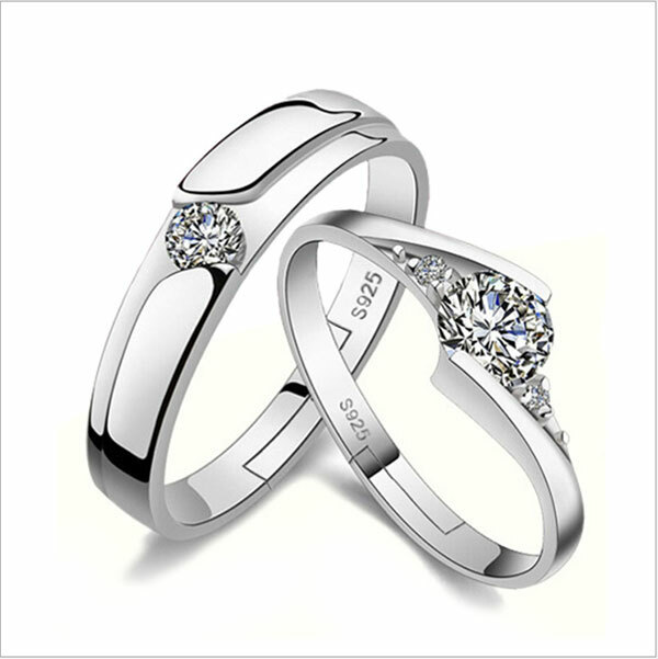 韓國JK 情侶開口愛心情侶對戒 活口指環 大小可自調 J0099