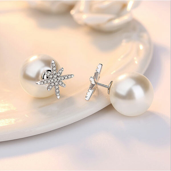 韓國JK 高貴時尚八角芒星米字形星星耳釘 J0118