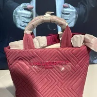 [S] KARL LAGERFELD LH4AE4CX PARIS TOP HANDLE CROSSBODY TOTE BAG,DK CACTUS FLOWER, 196788374201 (SKL1111)