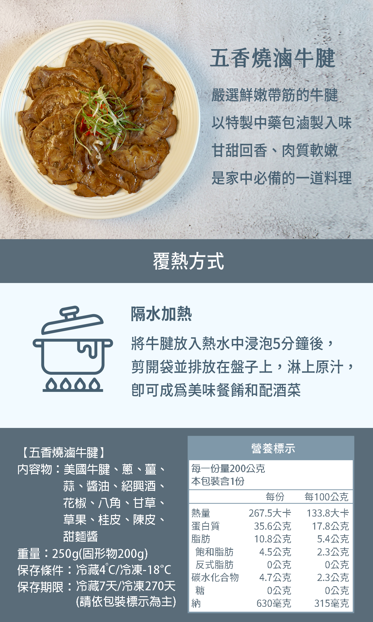 森菓宅食人氣團購必吃美食-五香燒滷牛腱