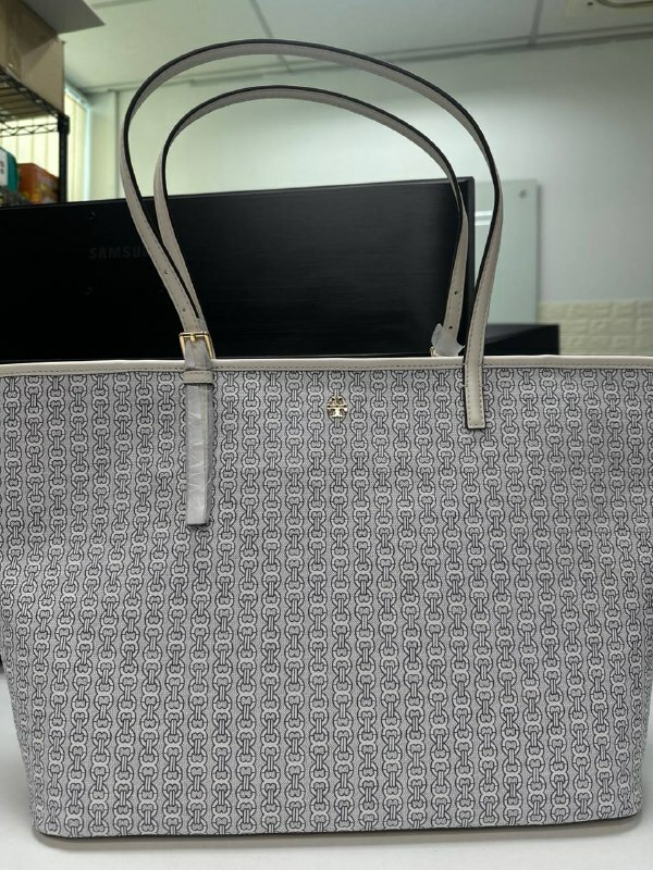 [S] TORY BURCH GEMINI LINK TOTE,NEW IVORY GEMINI LINK, 153170-046 (STB598)