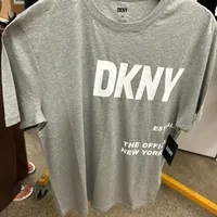 [S] DKNY LOGO SIDE PRINT T-SHIRT,LIGHT GREY HEATHER, M2410113-LGH FINAL SALE (SD1069)