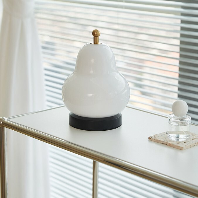 《4892》現代簡約法式奶油梨子三段式燈光檯燈