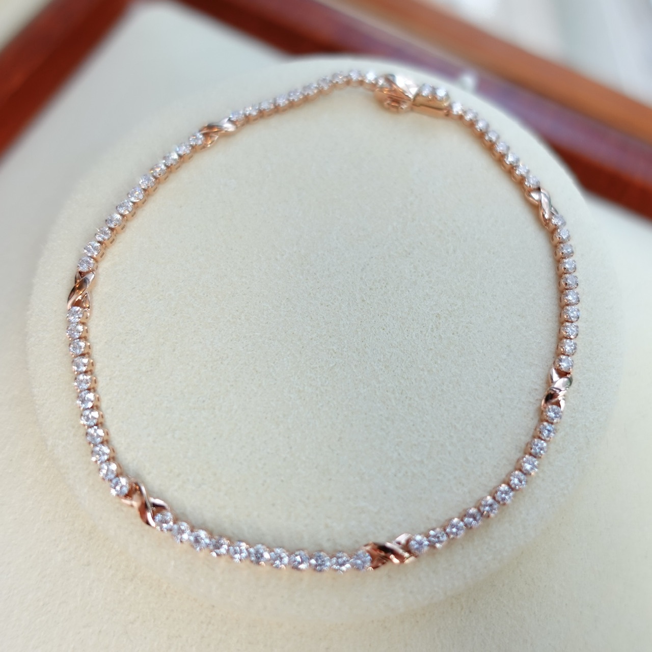 18K金鑲嵌天然鑽石軟手鏈 (1.8mm) -Paper Chain