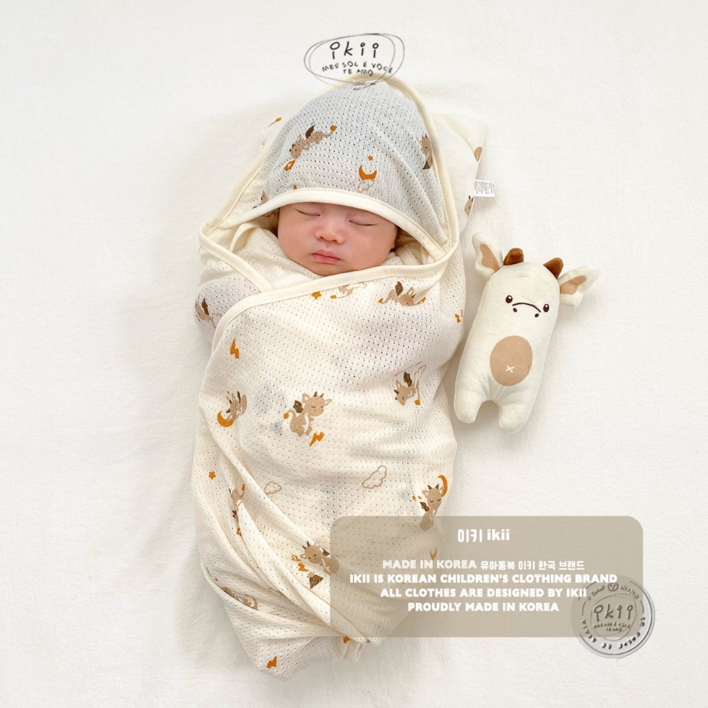 正韓IKII 小嫩嬰安心使用網眼小包巾/小被子