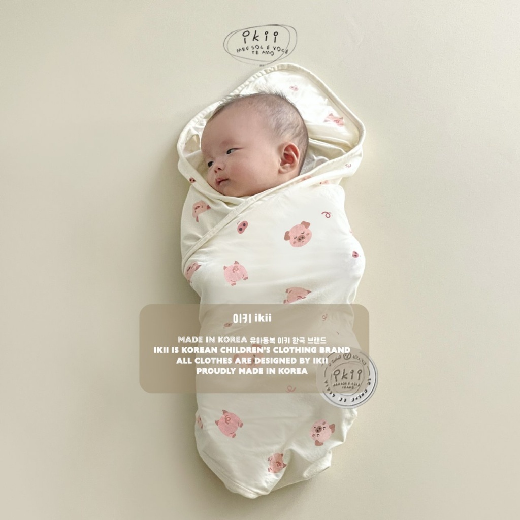 正韓IKII 小嫩嬰安心使用棉質小包巾/小被子