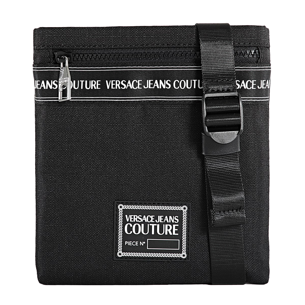 【Versace 凡賽斯】VRS-C009-7 素黑白字 斜跨包