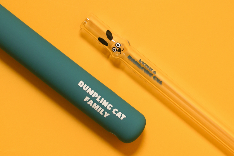 好玻GOODGLAS×餃貓FAMILY - 狗勾造型玻璃吸管