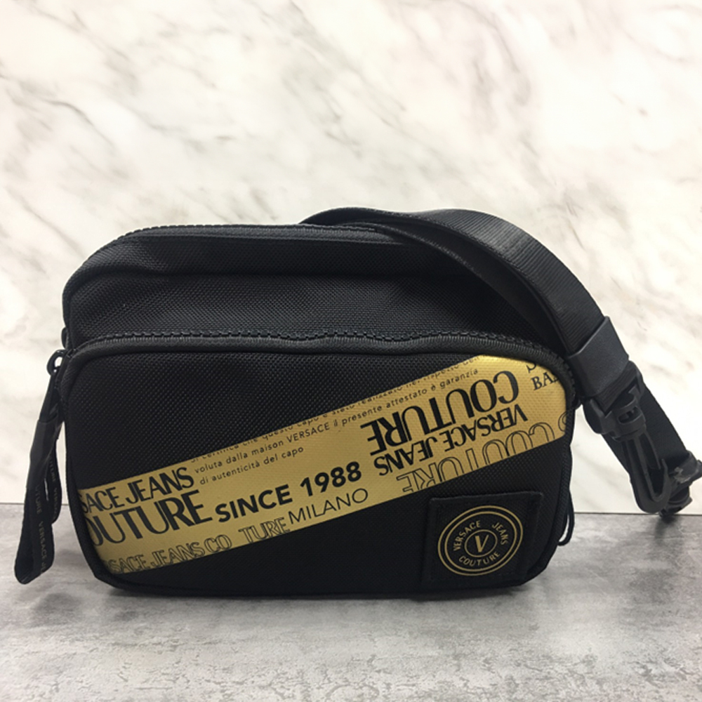 【Versace 凡賽斯】VRS-C013-1 金黑底黑 相機包