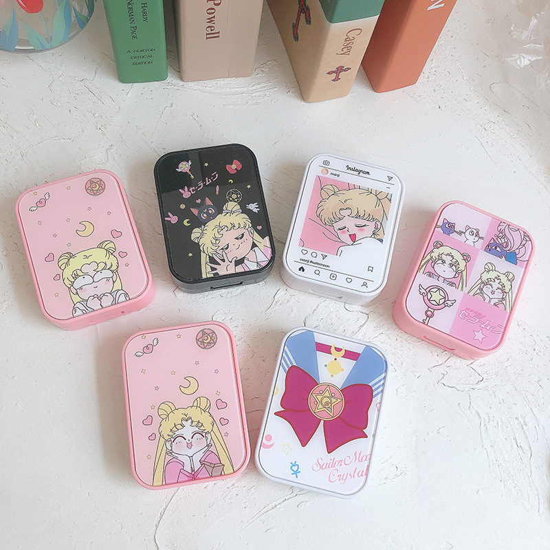 《4897》美少女戰士大集合多款圖案隱眼盒(兩副)