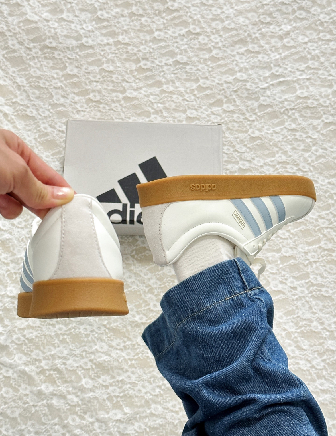 Adidas Neo VL Court Classic 白藍 白色 藍色 焦糖底 板鞋  JH5063/預購