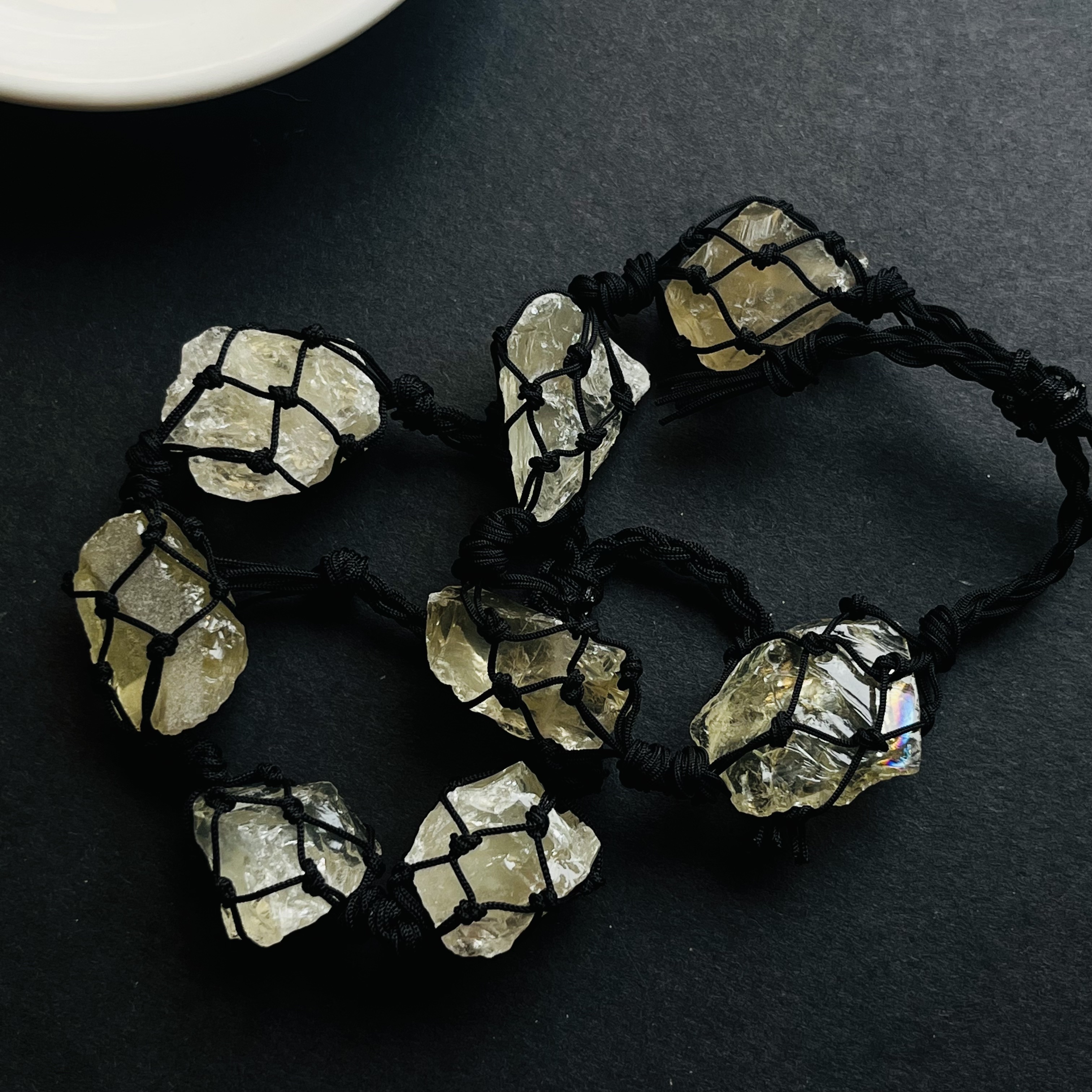 [原石] 檸檬黃水晶 原礦手串