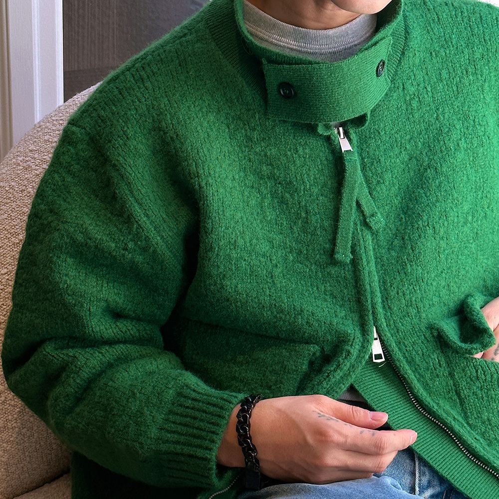 Sobor 可立領大口袋針織外套