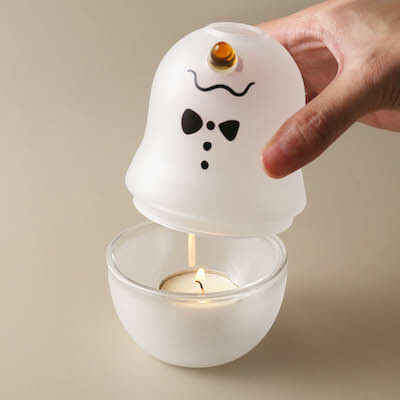 好玻雪人變色造型玻璃燭罩