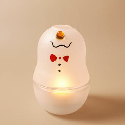 好玻雪人變色造型玻璃燭罩