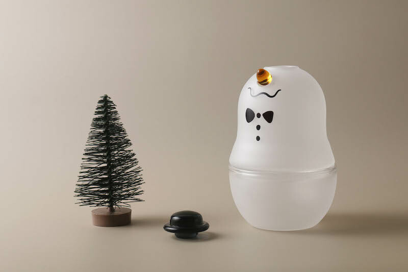 好玻雪人變色造型玻璃燭罩