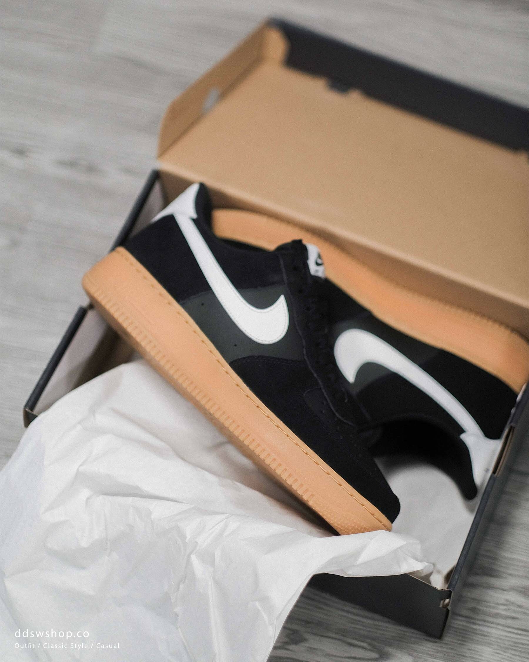 "調貨" Nike Air Force 1 Low "Black Suede Gum" 黑色麂皮 焦糖底 FQ8714-004