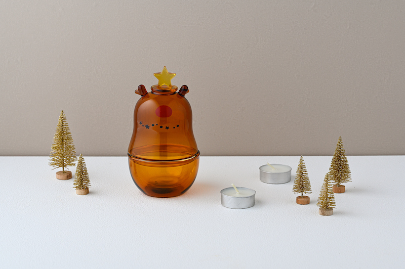 好玻聖誕麋鹿造型玻璃燭罩