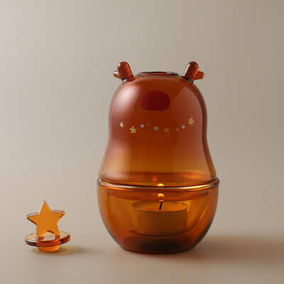 好玻聖誕麋鹿造型玻璃燭罩