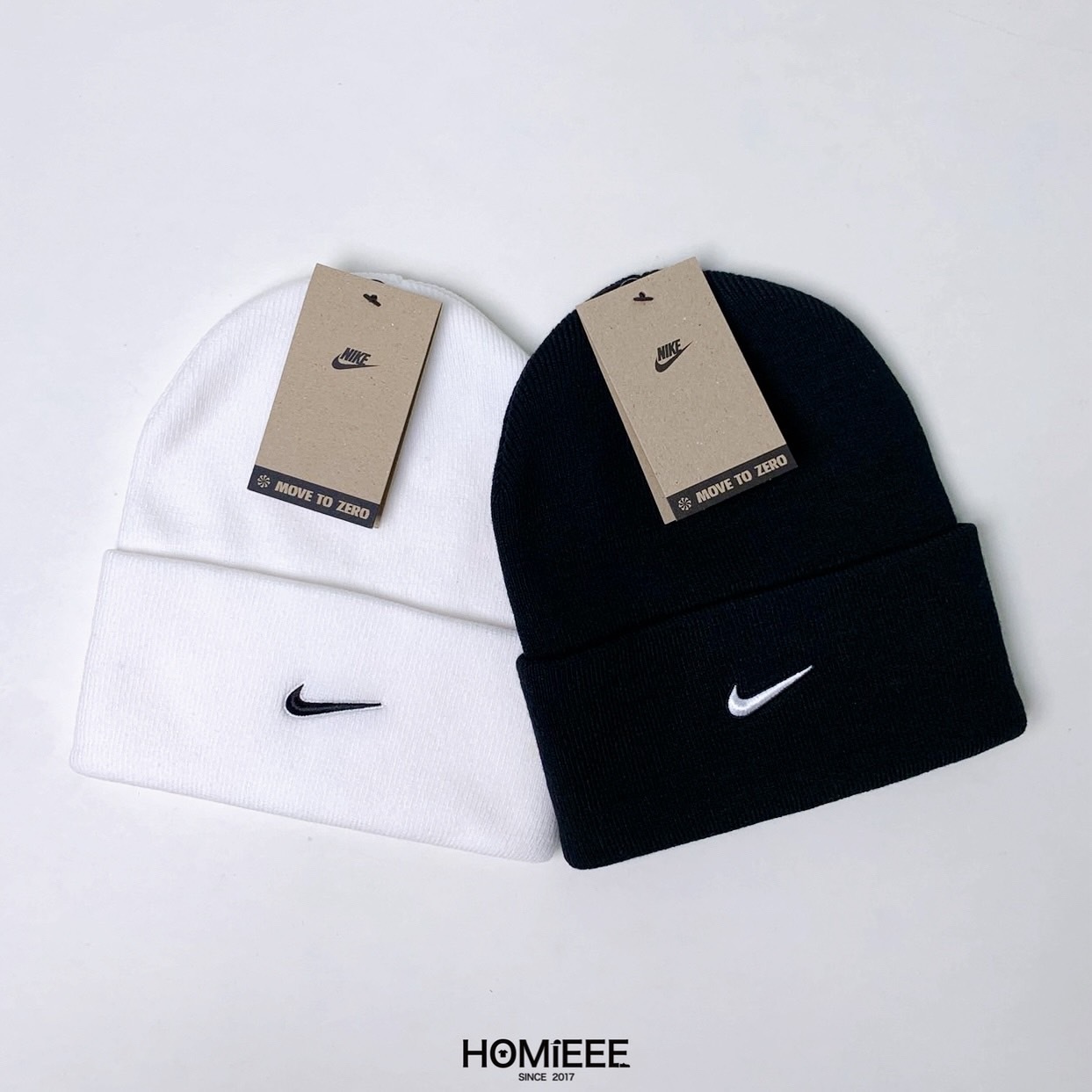 Nike Nsw Beanie 毛帽 經典 勾勾 黑色 白色 男女 [HF0187]