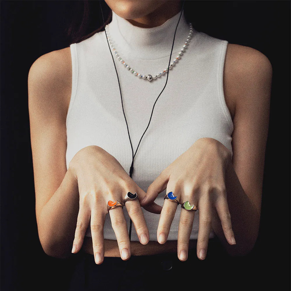 RECOVERY×＠angustattoo 破碎笑臉戒指