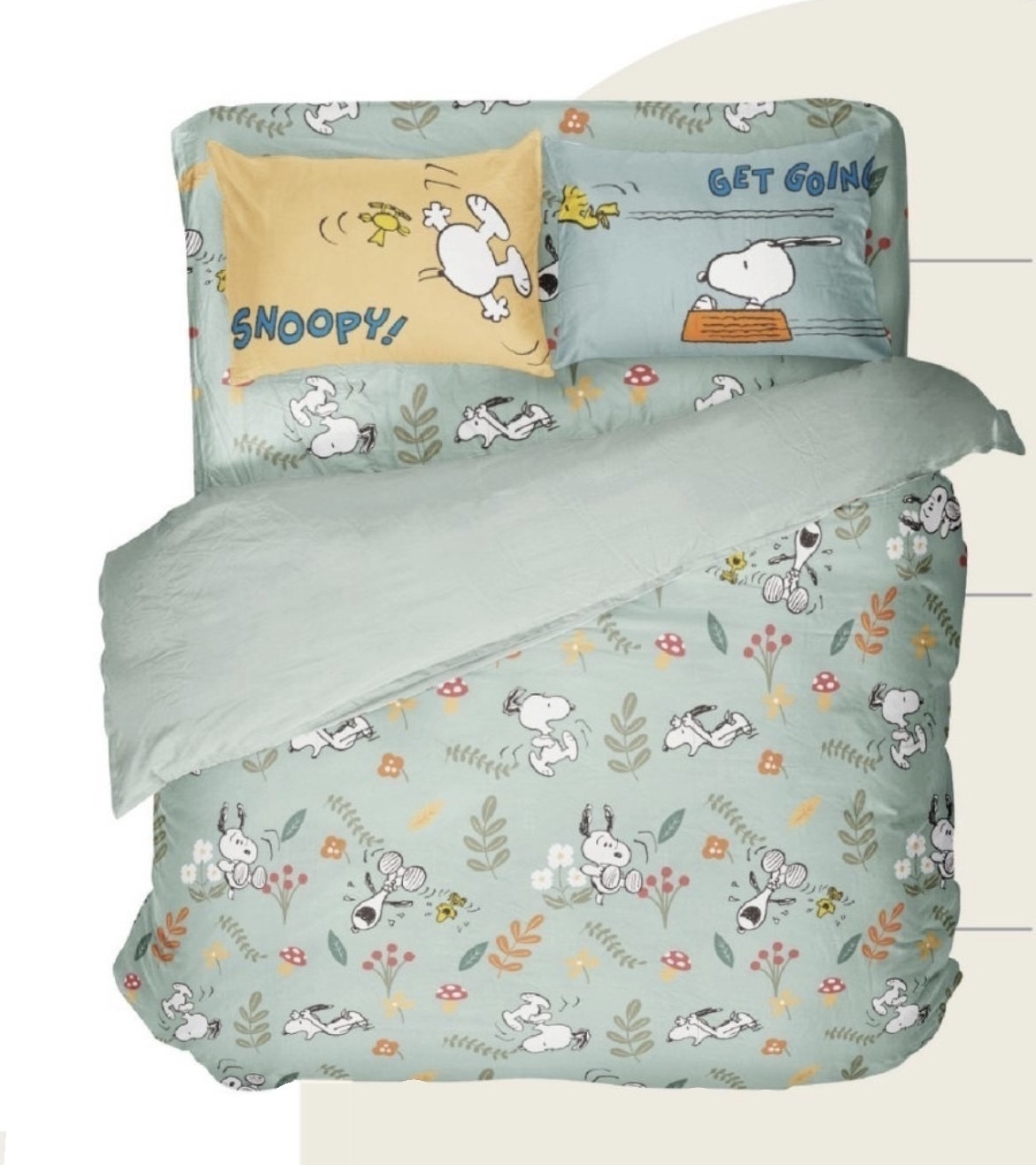 SNOOPY床包兩用被組 | 無異纖精梳美國棉 | SN131 花花世界
