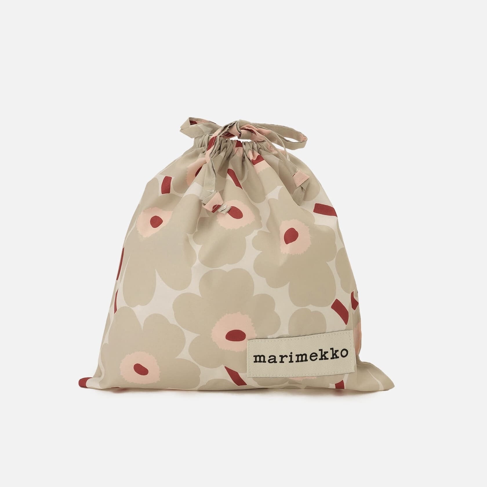 marimekko日本限定 杏粉配色束口袋