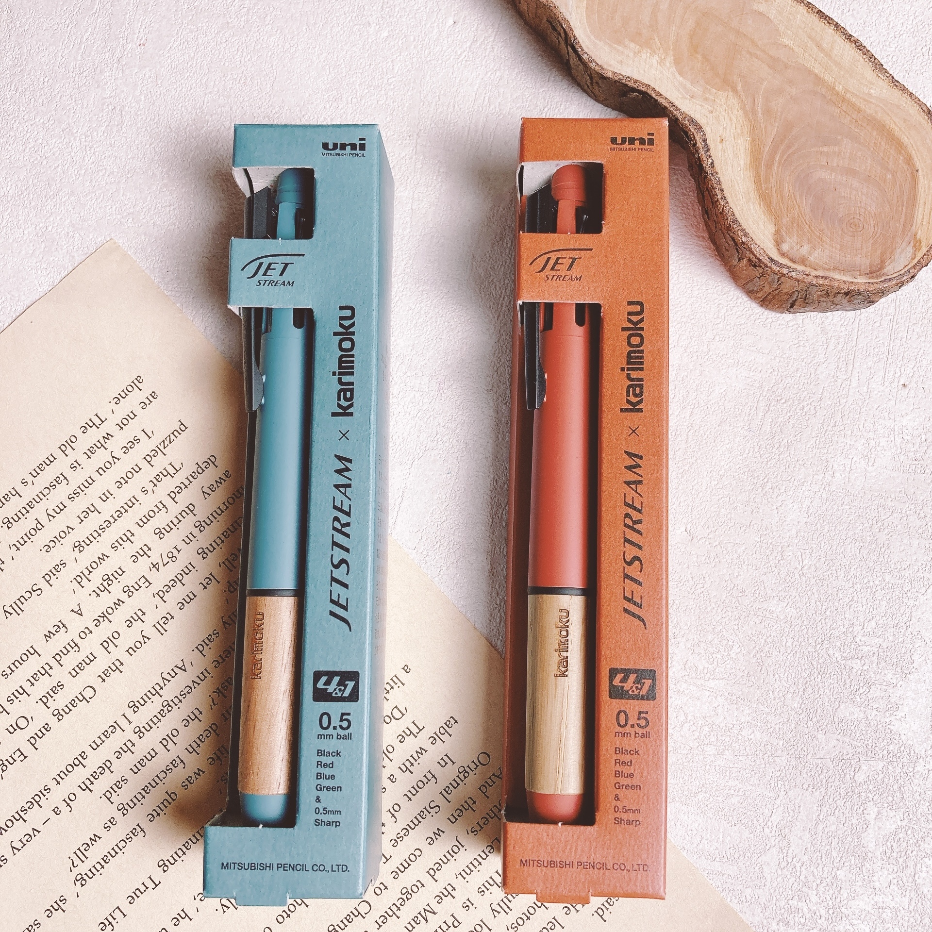 Uni |  Karimoku 合作設計  Jetstream 4色原子筆+自動鉛筆 4+1