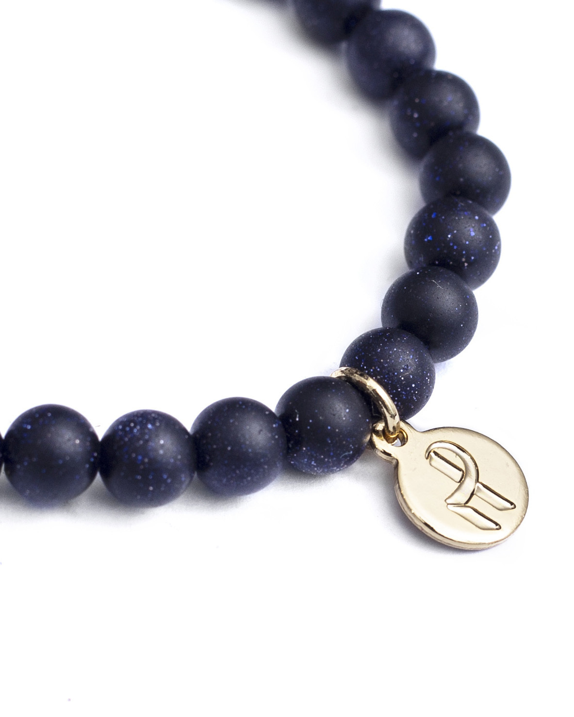 RECOVERY 霧面6MM串珠手環（藍砂石）