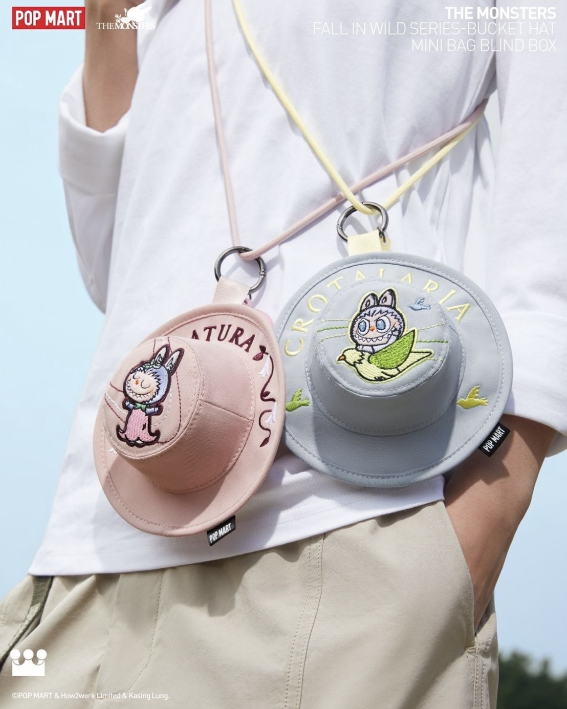 <官方正版授權>The Monsters LABUBU 春天野在家系列 盲盒漁夫帽小包