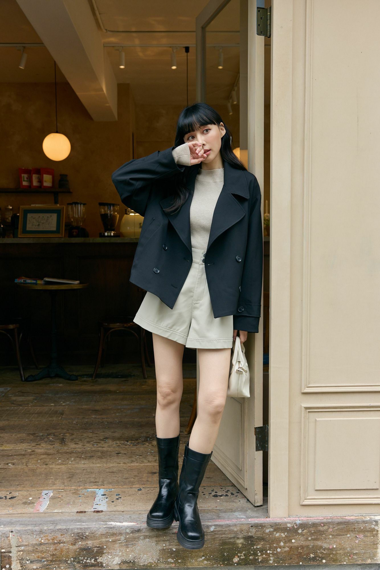 小個子必收 俐落短版風衣外套