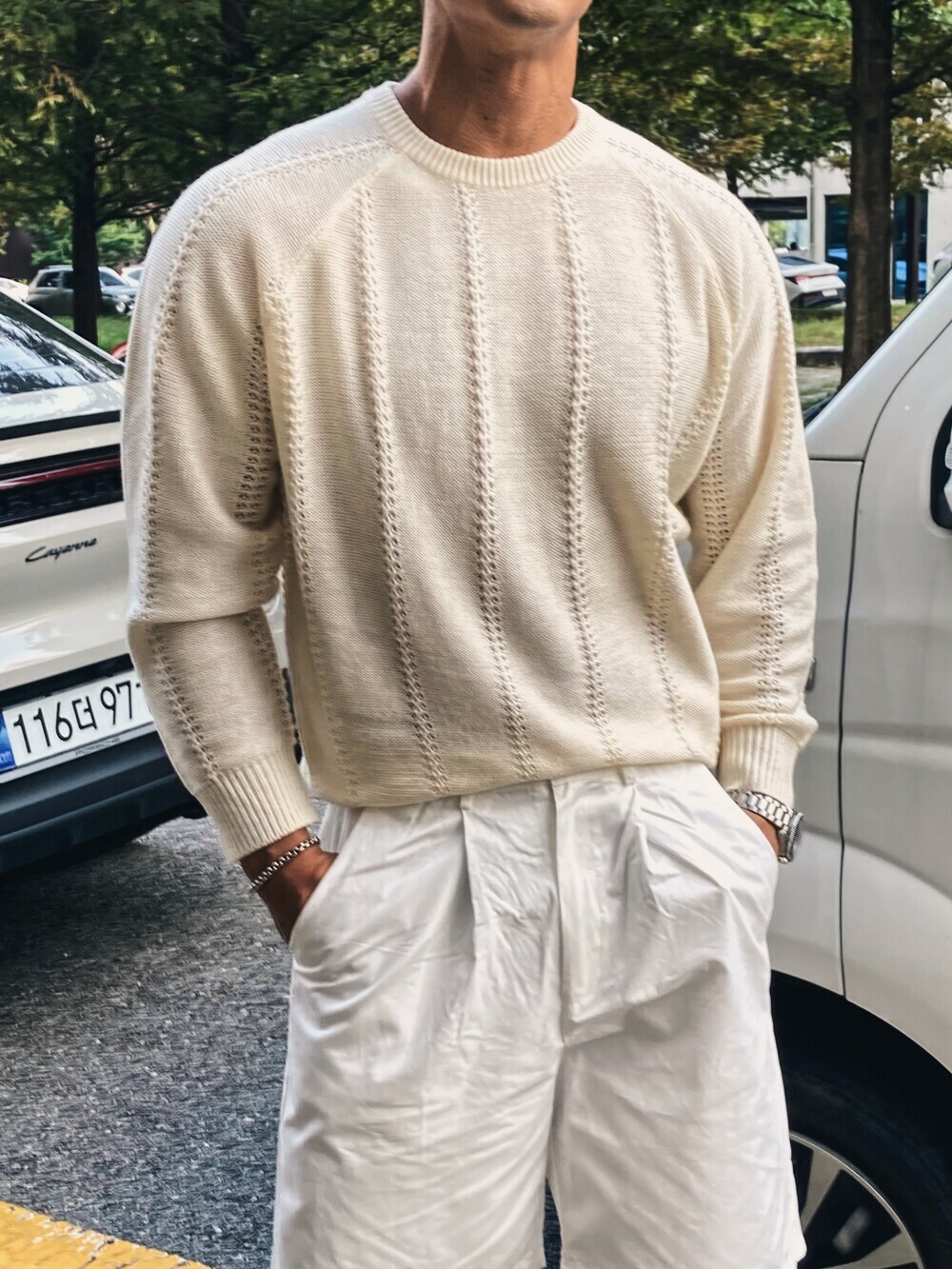 立體羅紋針織上衣