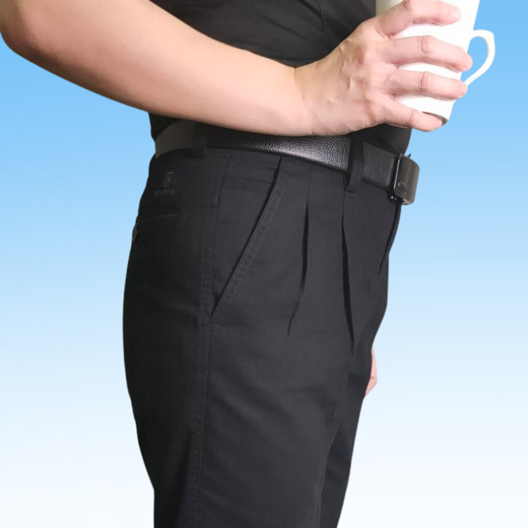 甄褲｜DR系列打摺厚棉褲｜高腰大直筒・83%棉・台灣製造（28~43 吋）免費改長