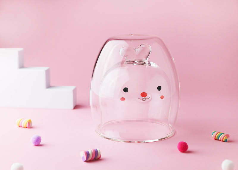 好玻12生肖系列 — 兔兔造型雙層玻璃杯