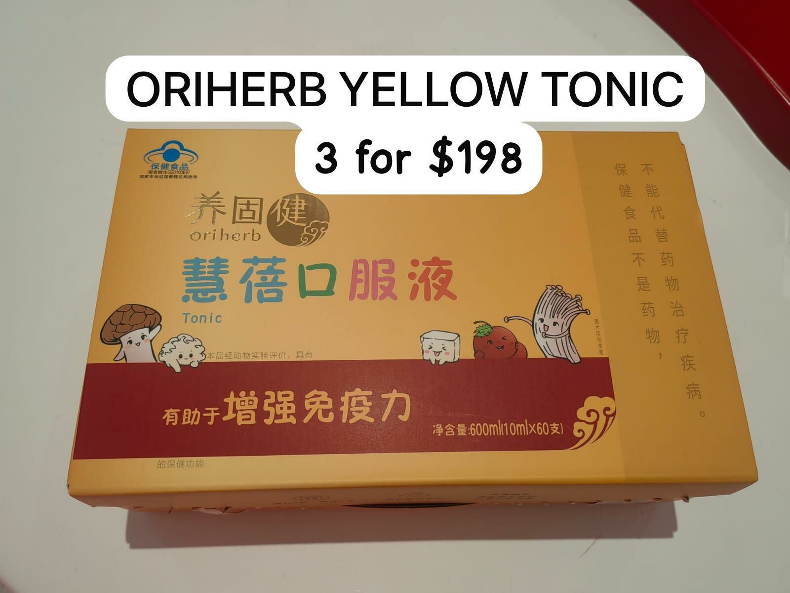 ORIHERB YELLOW TONIC 3$198