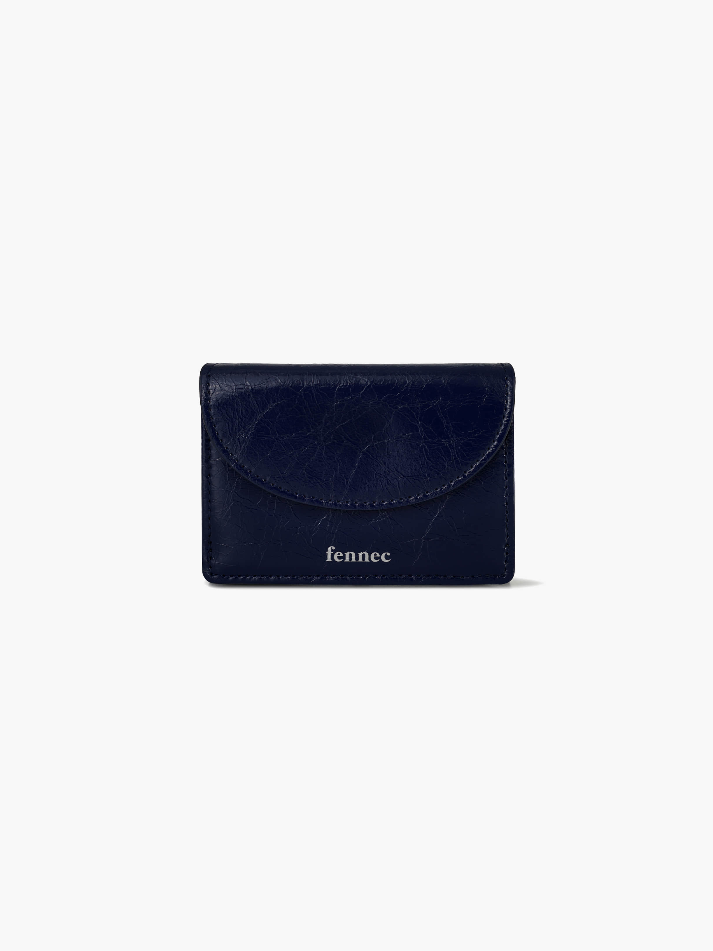 fennec - CRINKLE HALFMOON MINI WALLET (NAVY BLUE)