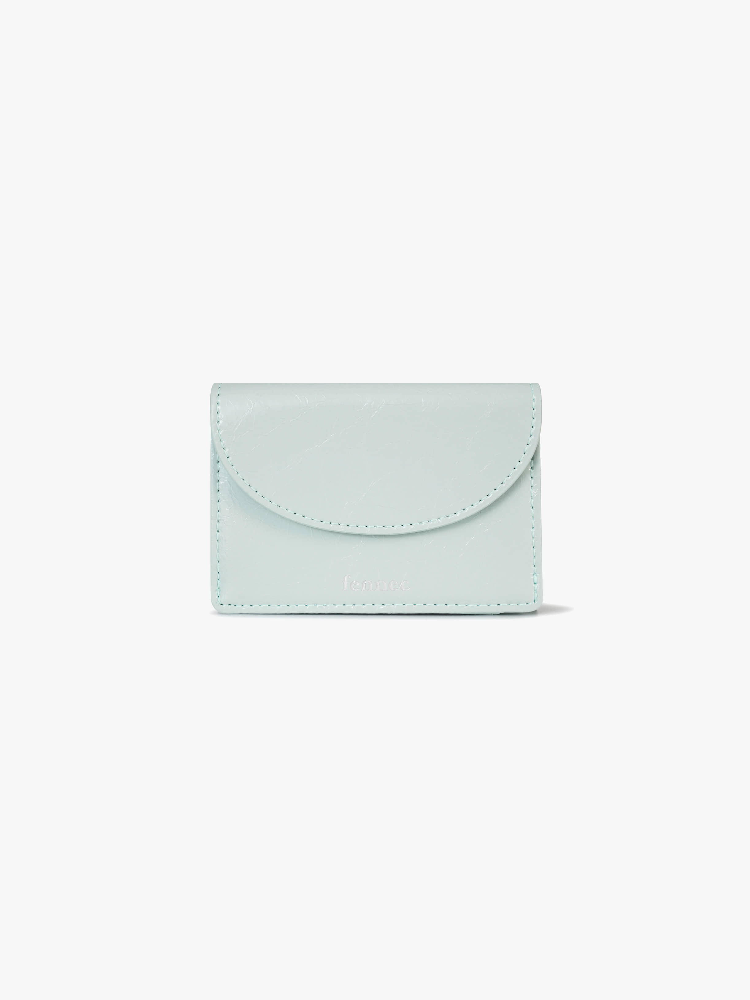 fennec - CRINKLE HALFMOON MINI WALLET (PALE MINT)