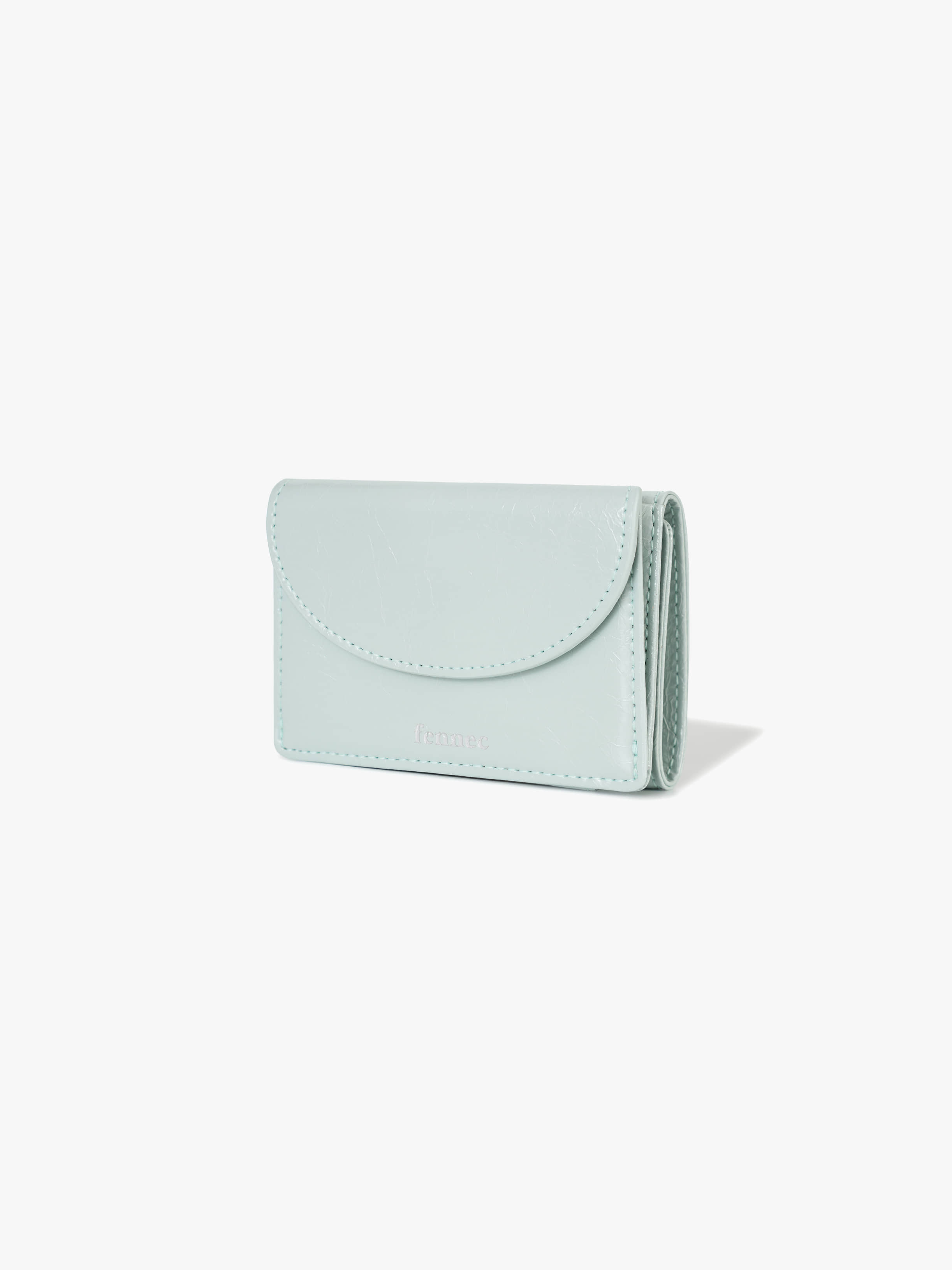 fennec - CRINKLE HALFMOON MINI WALLET (PALE MINT)