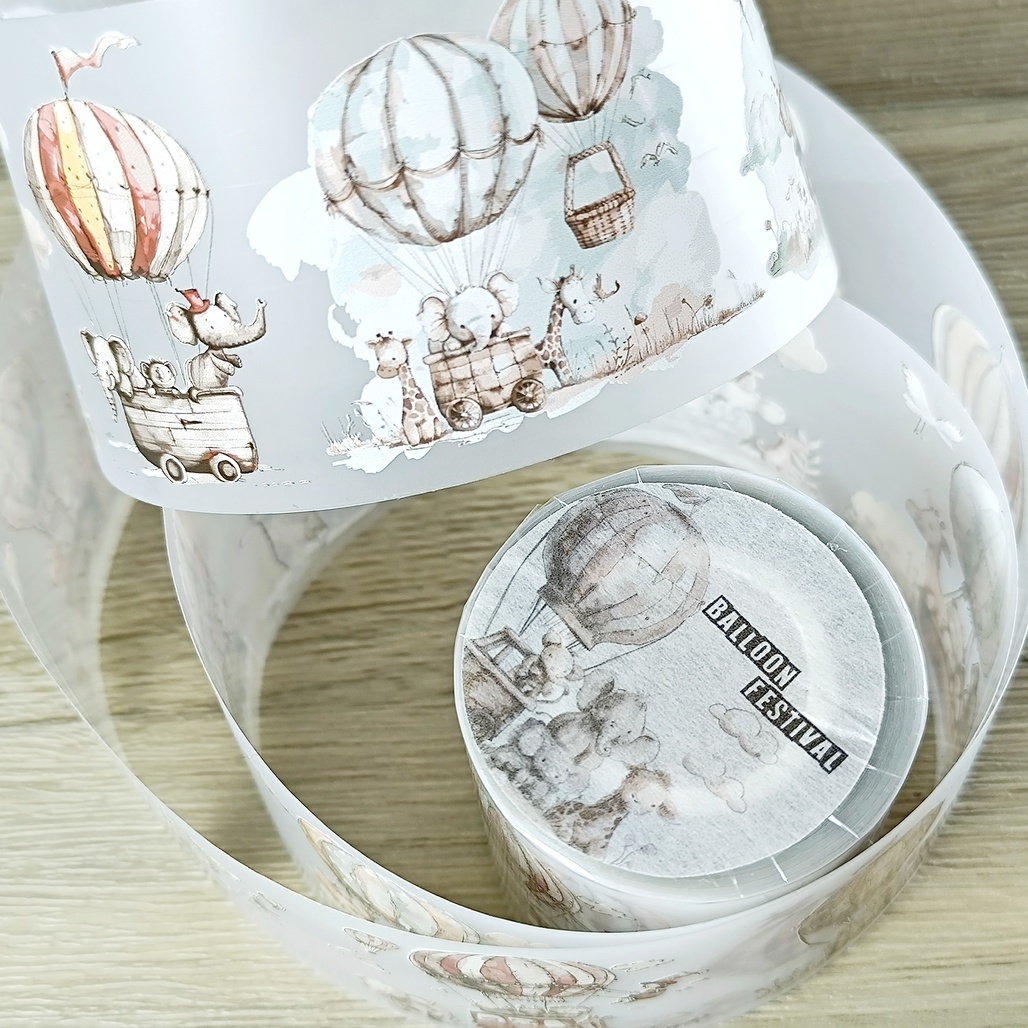 森年．氣球嘉年華 Balloon Festival 5.5cm霧面PET膠帶 <整捲/分裝>