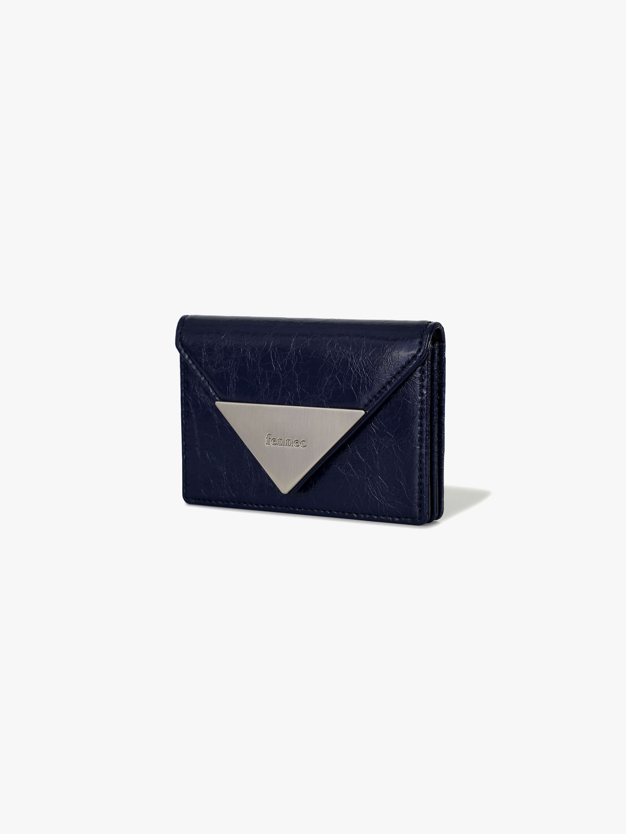 fennec - CRINKLE TRIANGLE ACCORDION POCKET D (NAVY BLUE)