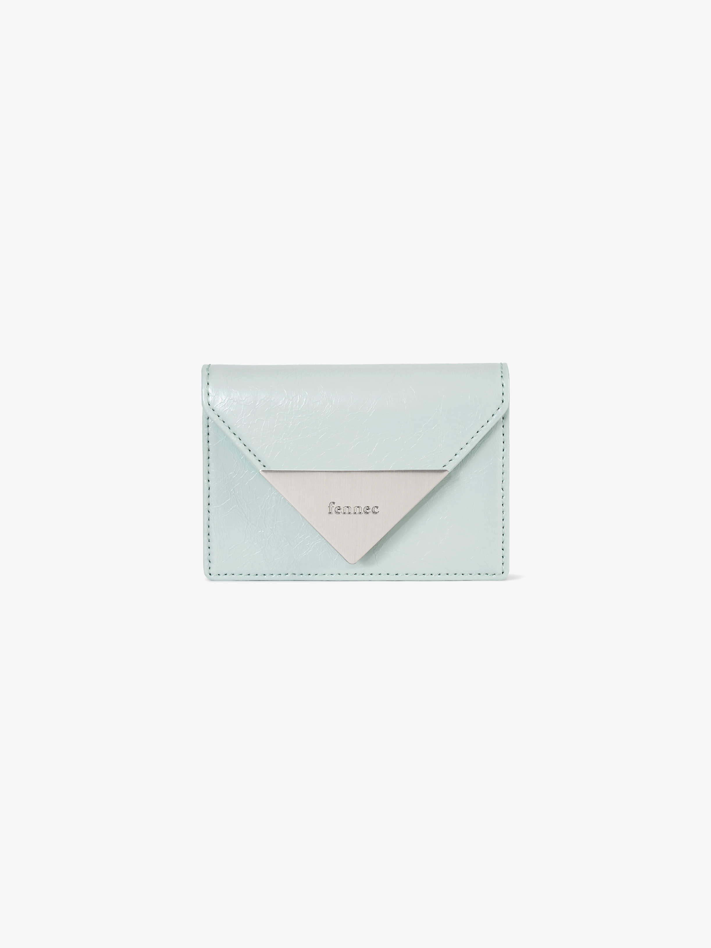 fennec - CRINKLE TRIANGLE ACCORDION POCKET (PALE MINT)