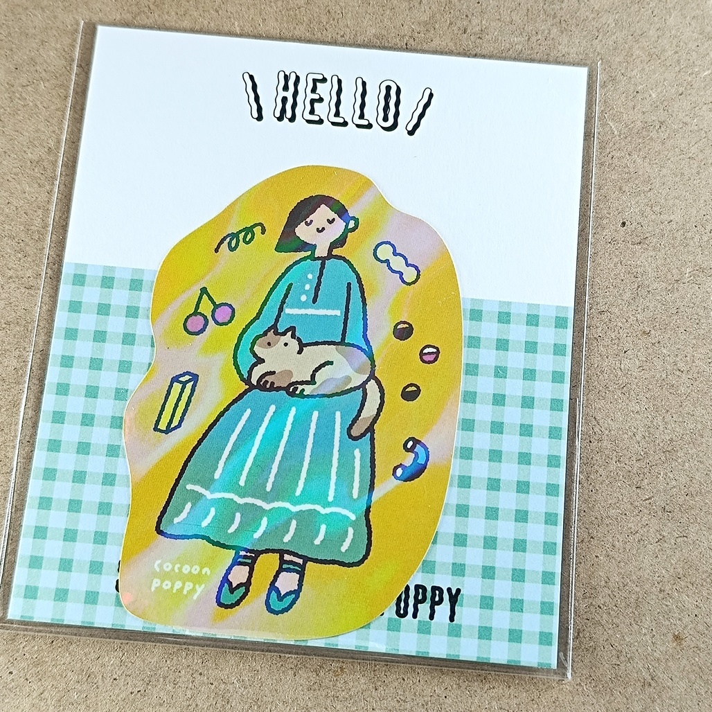 繭花．男孩女孩軋型虹膜貼紙 共六款