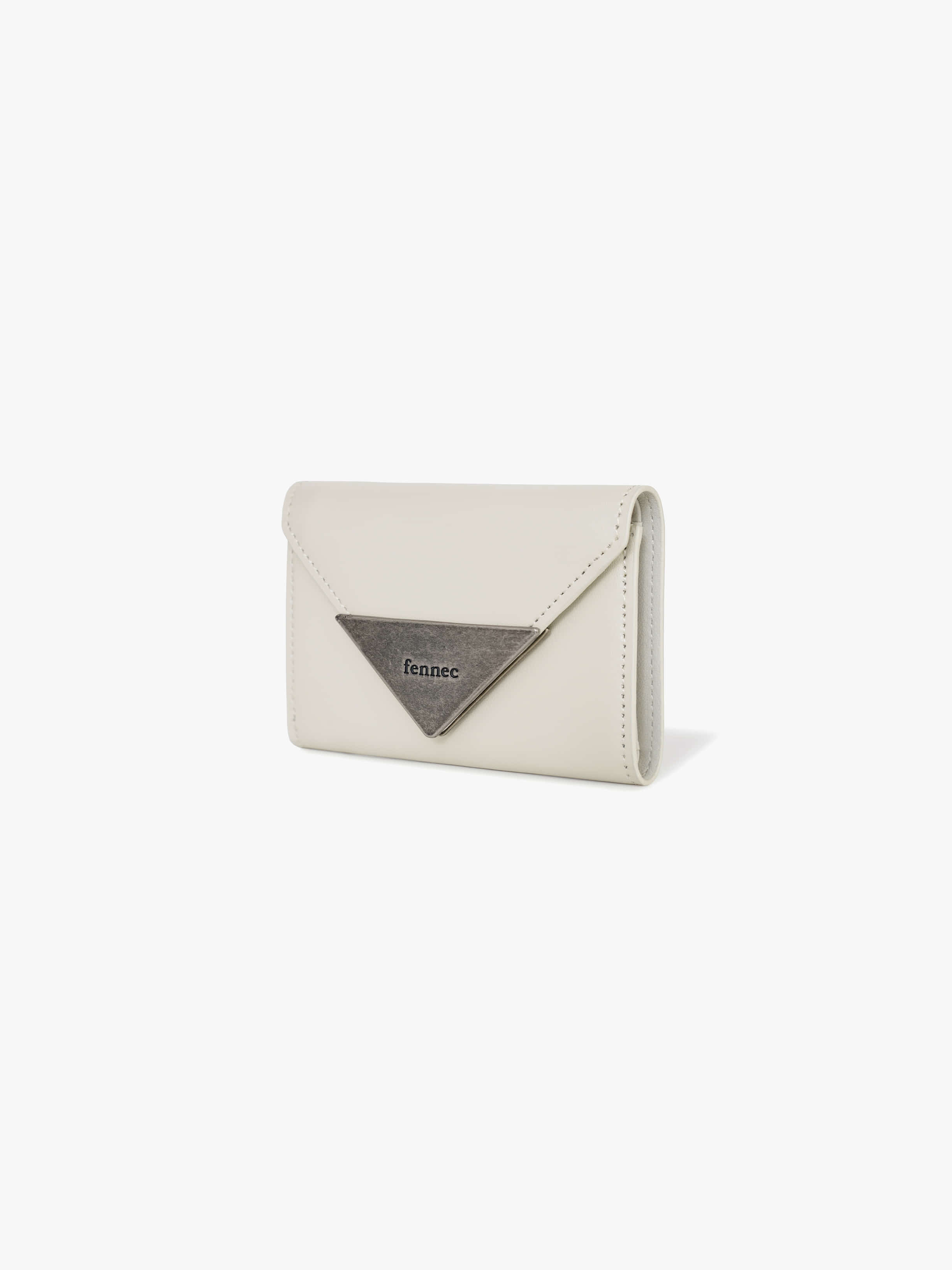 fennec - MATT TRIANGLE WALLET (CREAM)