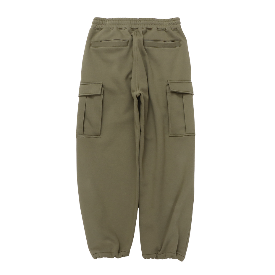 男款-CASUAL重磅內刷毛工裝口袋運動棉褲-橄欖綠（C3-A206-670）