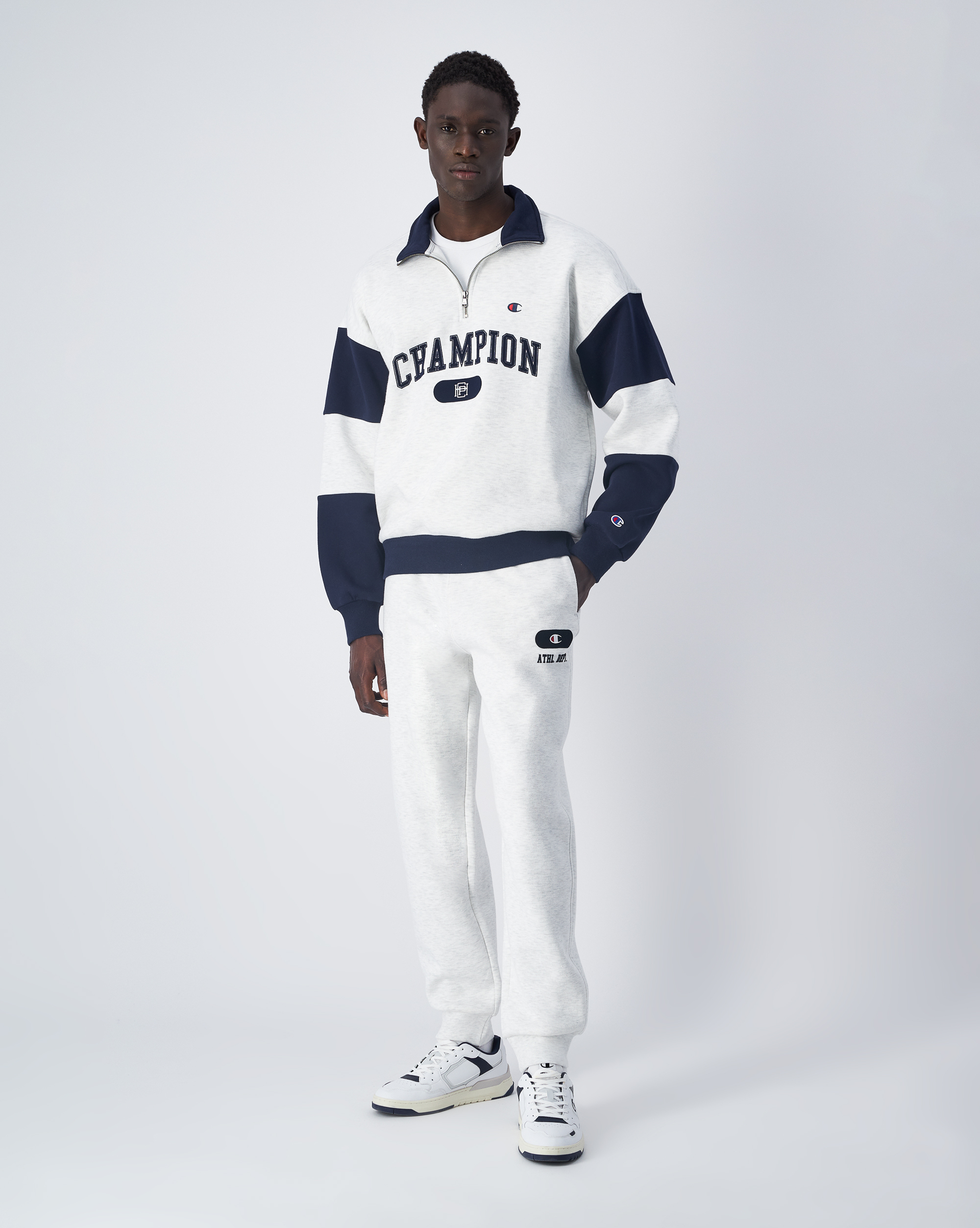 男款 -ROCHESTER 羅紋縮口運動棉褲-燕麥（220434-EM007）