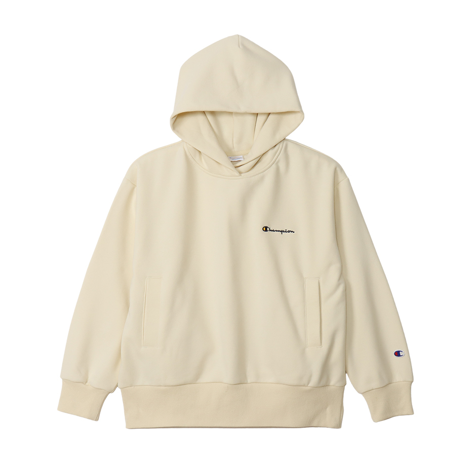 女款-CASUAL簡約側邊口袋連帽衛衣-米色 （CW-A104-020）